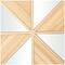 Light Brown Wood Triangle Mirrored Geometric Wall Decor 36" x 2" x 36"